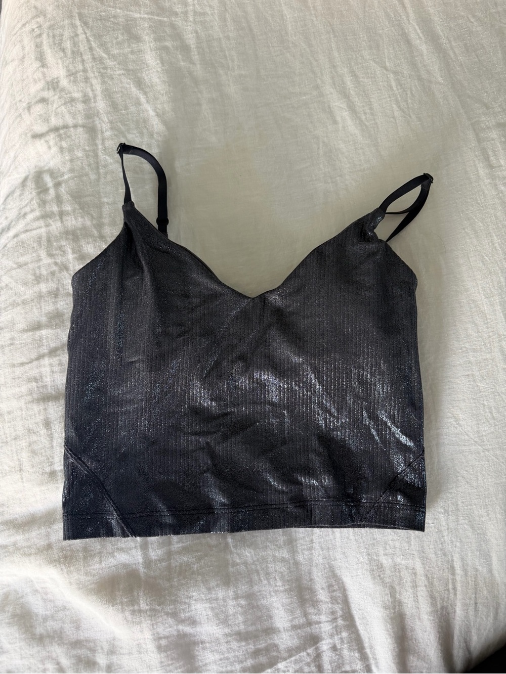 lululemon athletica Black Shimmer Tank Top